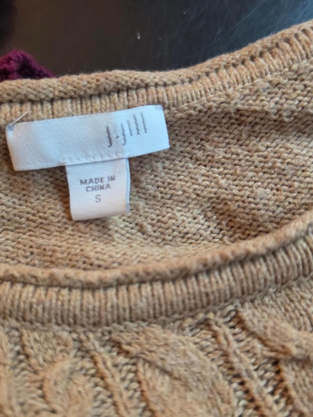 Women's Cable Knit Sweater - Camel - Picture 3 of 8